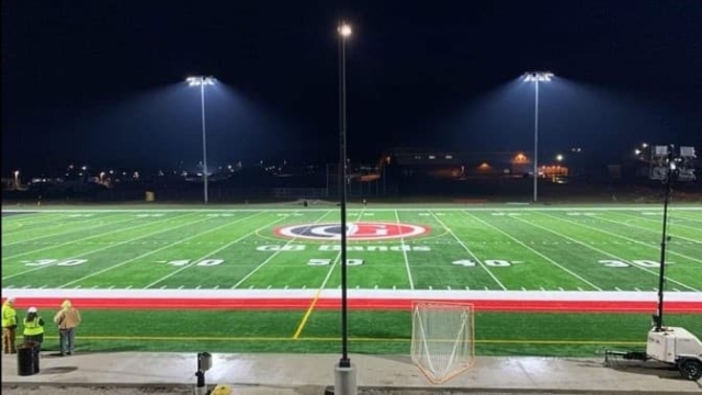 Hartland, MI Football field with Musco Lighting